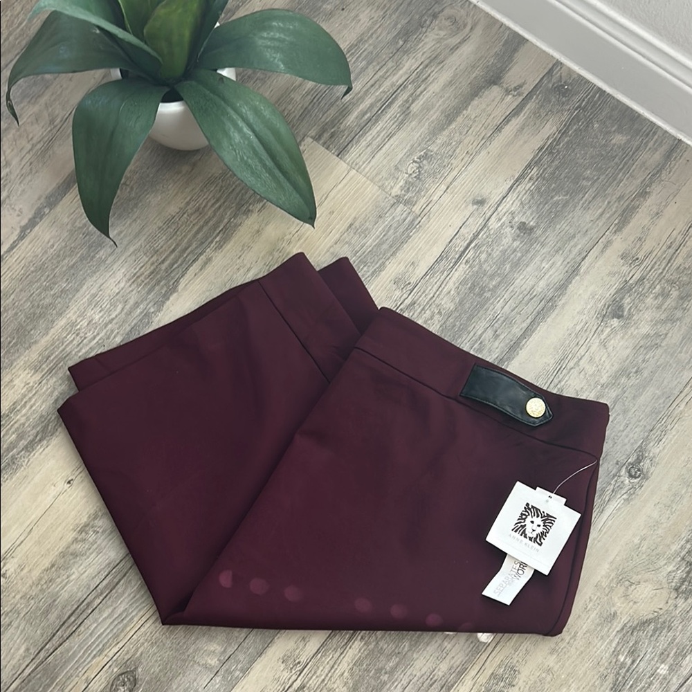 Anne Klein Burgundy Pencil Skirt
